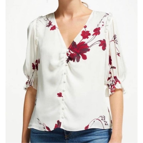 Joie Tops - Joie Anevy Floral Silk Top Size Small